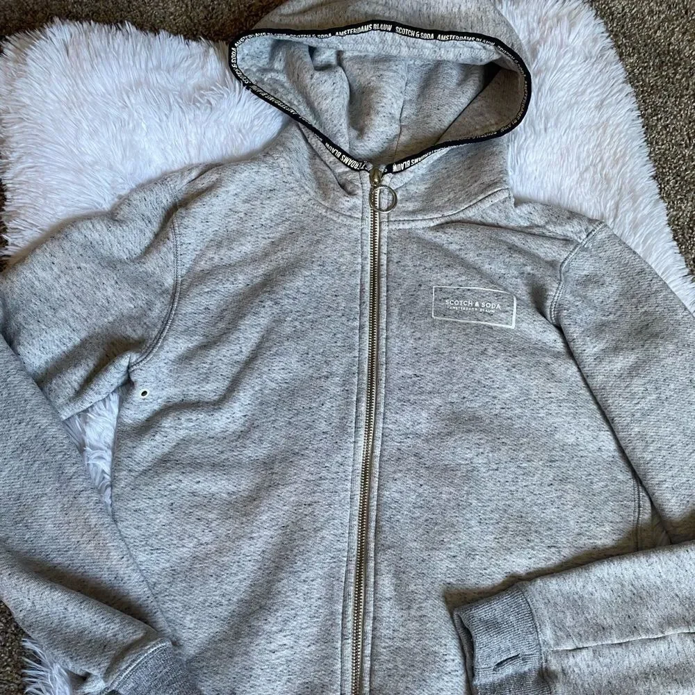 Scotch & Soda Sweat Jacket Indigo‎ Lamplight Full Zip Hooded Gray Women’s Small